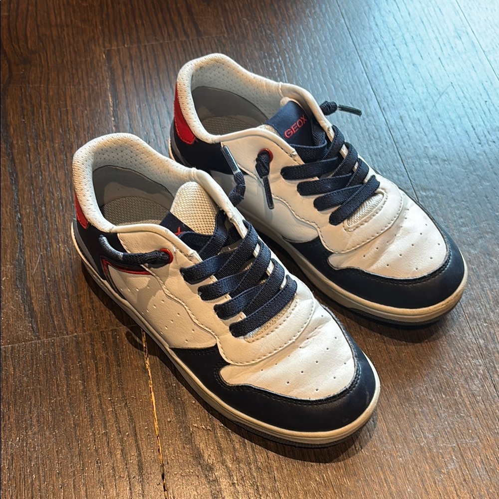 Men's Navy and White Sneakers